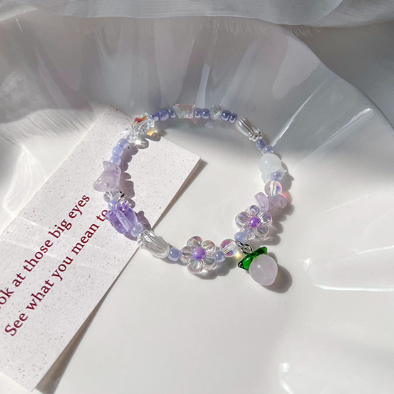 Wholesale Flower Vintage Glass Beaded Bracelet
